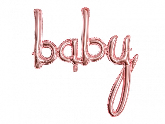 folie ballon baby roze 1