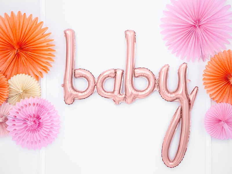 folie ballon baby roze 2