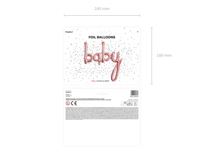 folie ballon baby roze 5