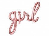 folie ballon girl roze 1