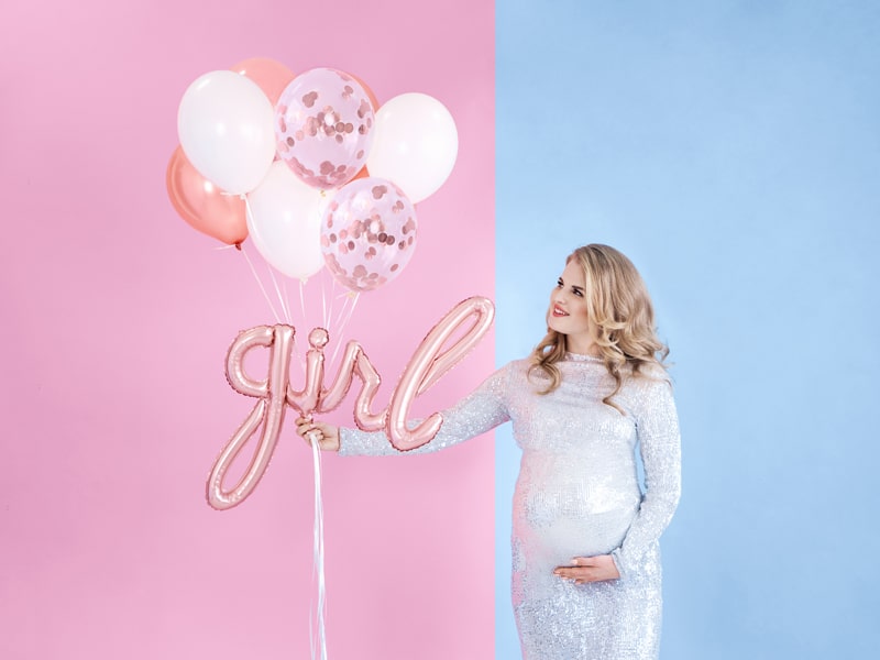 folie ballon girl roze 5