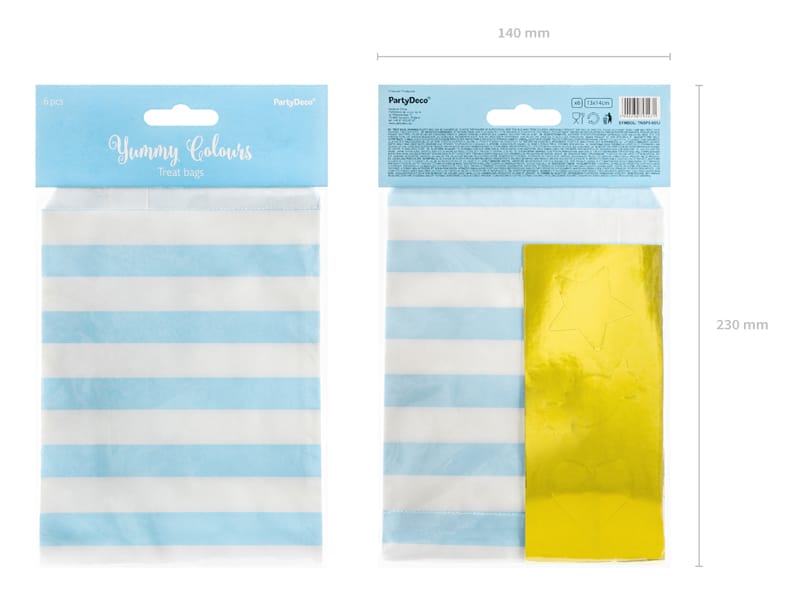 uitdeelzakjes blauw 8