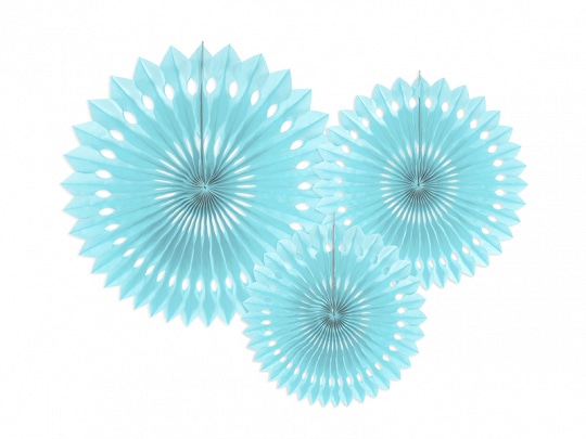 papieren waaiers blauw 1