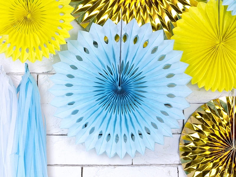 papieren waaiers blauw 2